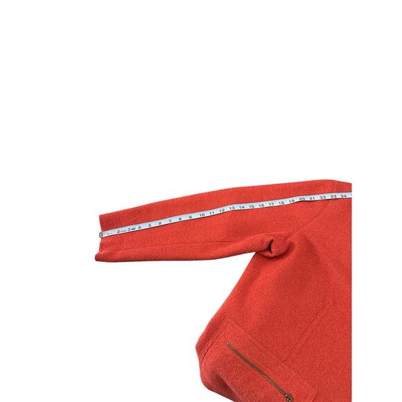 Talbots Vintage Orange Alpaca Blend Fall Button Front Chore Jacket Size 1X - Picture 11 of 12